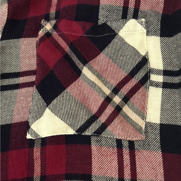 Rails Hunter Burgundy, Navy, and White Plaid Blouse. Size: XS - Picture 6 of 8